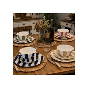 Set X12 Plato28cm Plato22cm Bowl16cm Colores Big Buda Home Variados Rayas