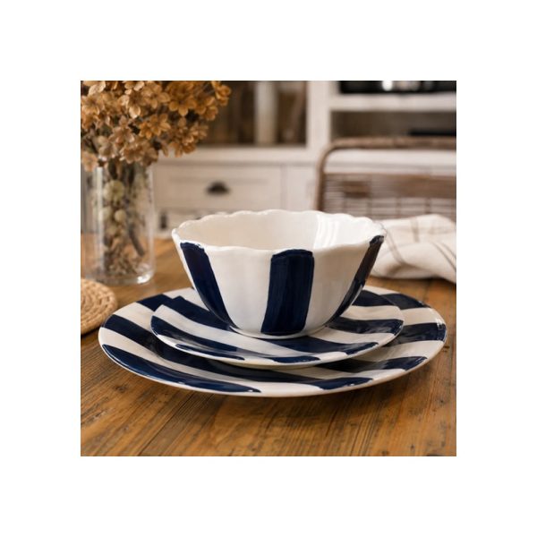 Set X12 Plato28cm Plato22cm Bowl16cm Colores Big Buda Home Variados Rayas
