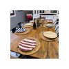 Set X4 Plato Cerámica 28 Cm Rayas De Colores Big Buda Home Variado Rayas