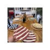 Set X4 Plato Postre 22 Cm Rayas De Colores Big Buda Home Variado Rayas