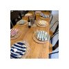 Set X4 Plato Postre 22 Cm Rayas De Colores Big Buda Home Variado Rayas
