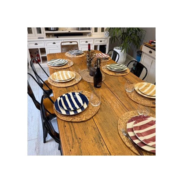 Set X4 Plato Postre 22 Cm Rayas De Colores Big Buda Home Variado Rayas