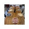 Set X4 Plato Postre 22 Cm Rayas De Colores Big Buda Home Variado Rayas