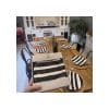 Set X4 Plato Postre 22 Cm Rayas Negras Big Buda Home Negro Rayas
