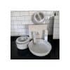 Batería Ollas Y Sartén Set 5 Antiadherente Mango Desmontable Gris Claro