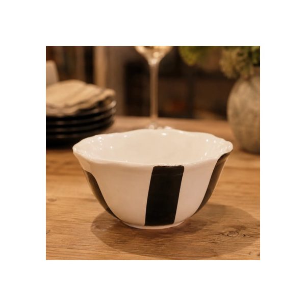 woocommerce-82.jpg Set De 4 Bowl Cerámica 16.5cm Rayas Negras Big Buda Home Negro