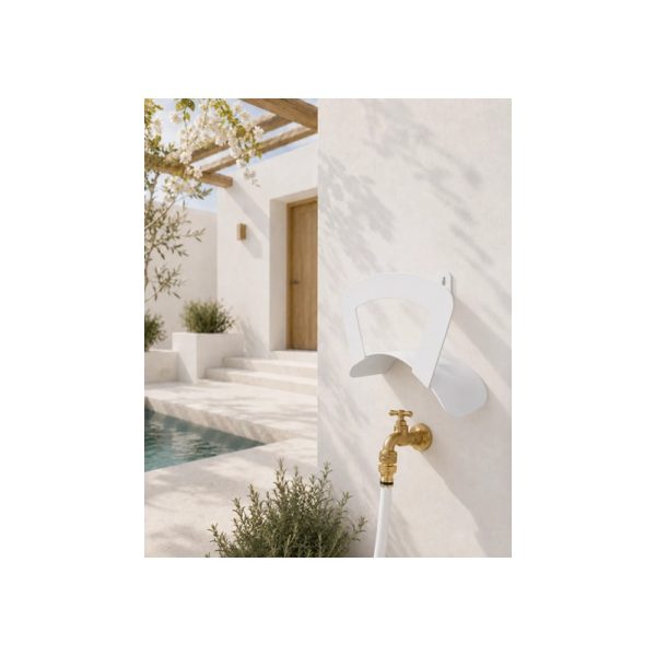 Set Manguera Blanca 40m 1/2 Soporte Y Accesorios Big Buda Blanco