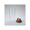 Frasco De Vidrio Con Tapa De Madera 10x20 Cm Big Buda Home