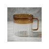 Taza 200 Ml Old Marrón Con Líneas Vintage Big Buda Home Marrón Liso Con Lineas