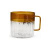 Taza 200 Ml Old Marrón Con Líneas Vintage Big Buda Home Marrón Liso Con Lineas