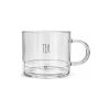 Taza 260 Ml De Diseño Tea Big Buda Home Marrón Liso Con Lineas