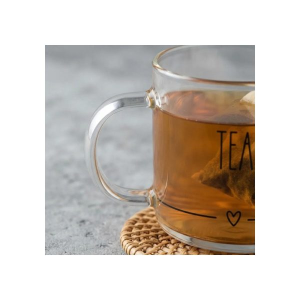 Taza 260 Ml De Diseño Tea Big Buda Home Marrón Liso Con Lineas