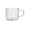Taza 300 Ml Con Corazones De Diseño Big Buda Home Marrón Liso Con Lineas