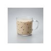 Taza 300 Ml Con Corazones De Diseño Big Buda Home Marrón Liso Con Lineas