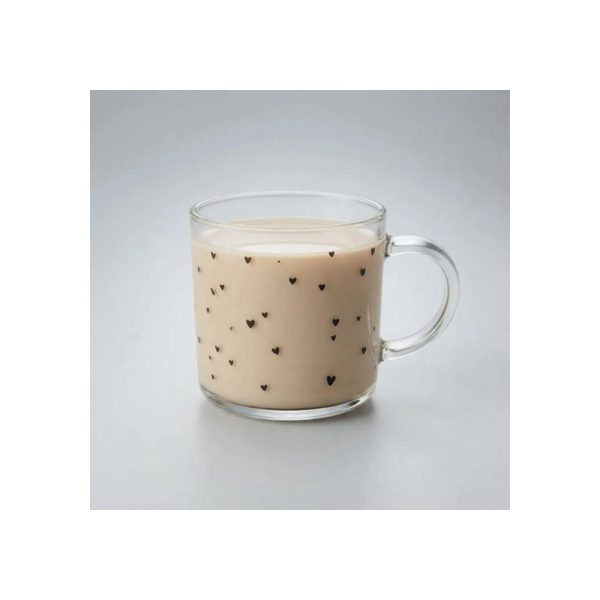 Taza 300 Ml Con Corazones De Diseño Big Buda Home Marrón Liso Con Lineas