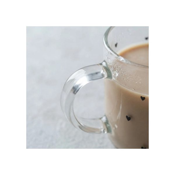 Taza 300 Ml Con Corazones De Diseño Big Buda Home Marrón Liso Con Lineas