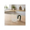 Taza 350 Ml Con Manija De Color Negro Big Buda Home Marrón Liso Con Lineas
