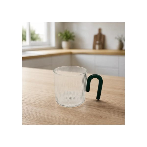 Taza 350 Ml Con Manija De Color Negro Big Buda Home Marrón Liso Con Lineas