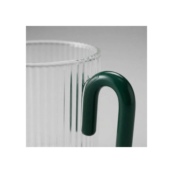 Taza 350 Ml Con Manija De Color Negro Big Buda Home Marrón Liso Con Lineas