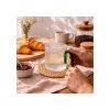 Taza 350 Ml Con Manija De Color Rosa Big Buda Home Marrón Liso Con Lineas