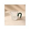 Taza 350 Ml Con Manija De Color Verde Big Buda Home Marrón Liso Con Lineas