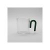 Taza 350 Ml Con Manija De Color Verde Big Buda Home Marrón Liso Con Lineas
