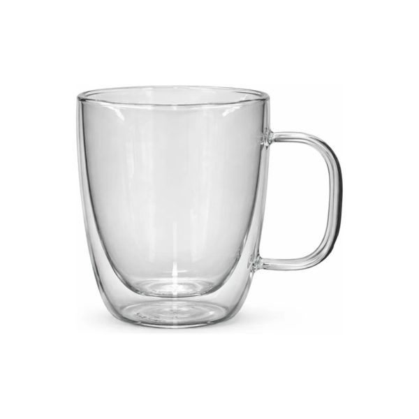 Taza Doble Vidrio Tendencia 450 Ml Big Buda Home Mix Liso
