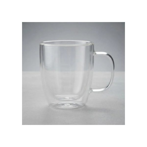 Taza Doble Vidrio Tendencia 450 Ml Big Buda Home Mix Liso