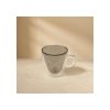 Taza Doble Vidrio Tendencia Gris 450 Ml Big Buda Home Mix Doble Vidrio