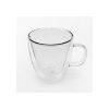 Taza Doble Vidrio Tendencia Gris 450 Ml Big Buda Home Mix Doble Vidrio