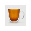 Taza Doble Vidrio Tendencia Marrón 450 Ml Big Buda Home Mix Doble Vidrio
