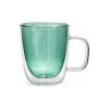 Taza Doble Vidrio Tendencia Turquesa 450 Ml Big Buda Home Mix Doble Vidrio