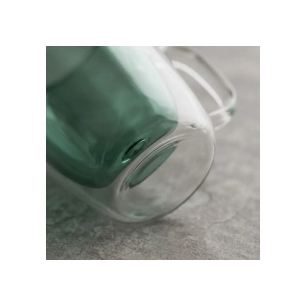 Taza Doble Vidrio Tendencia Turquesa 450 Ml Big Buda Home Mix Doble Vidrio