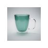 Taza Doble Vidrio Tendencia Turquesa 450 Ml Big Buda Home Mix Doble Vidrio