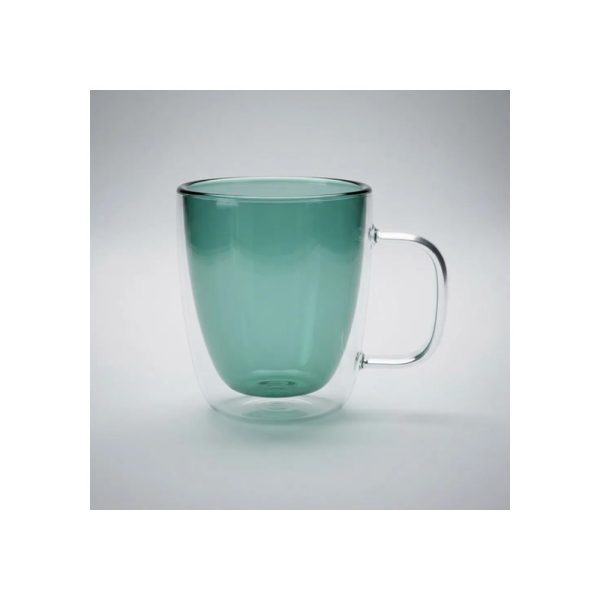 Taza Doble Vidrio Tendencia Turquesa 450 Ml Big Buda Home Mix Doble Vidrio