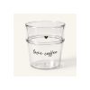 Vaso De Vidrio 100 Ml Love Coffee Big Buda Home Gris