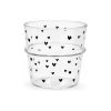 Vaso De Vidrio 100 Mlcorazones Big Buda Home Gris