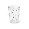 Vaso De Vidrio 400 Ml Corazones Big Buda Home Gris