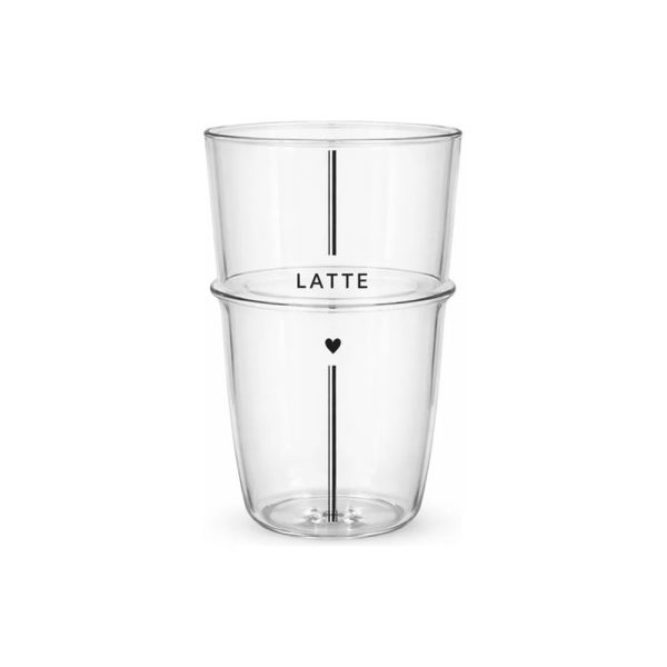 Vaso De Vidrio 400 Ml Late Big Buda Home Gris