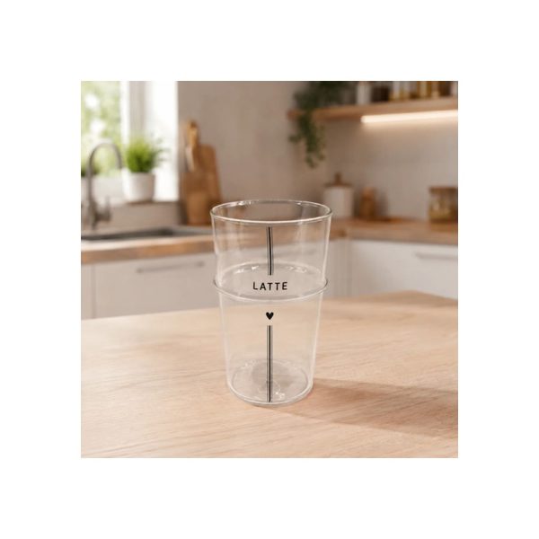 Vaso De Vidrio 400 Ml Late Big Buda Home Gris