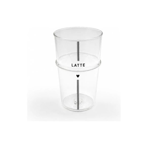 Vaso De Vidrio 400 Ml Late Big Buda Home Gris