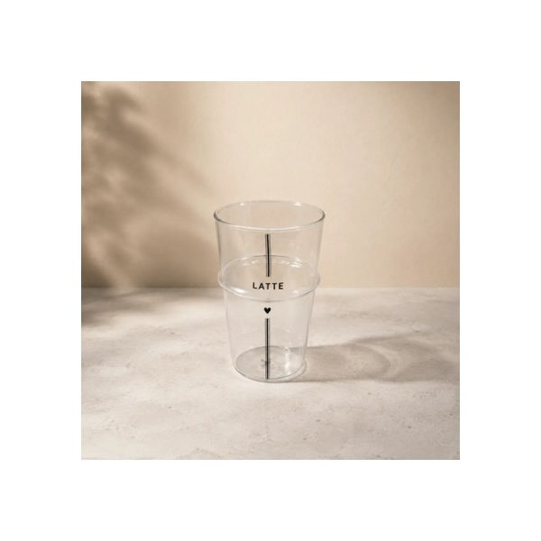Vaso De Vidrio 400 Ml Late Big Buda Home Gris