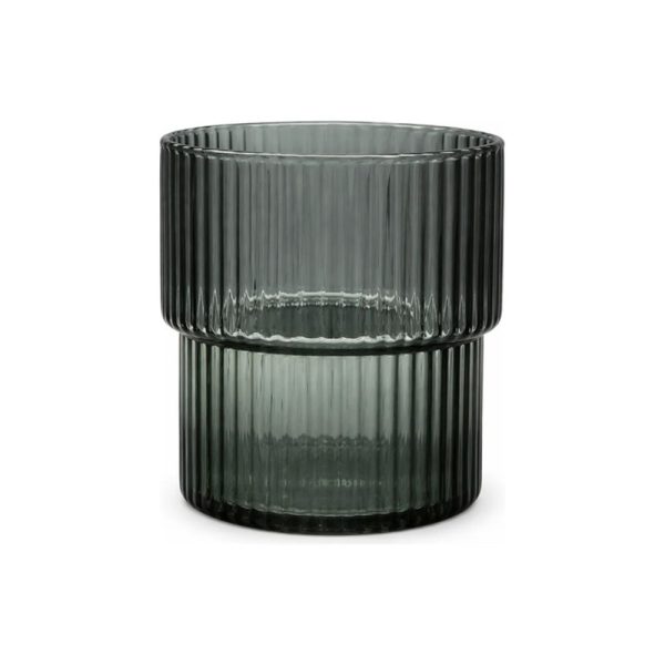 Vaso De Vidrio Gris 310 Ml Escalonado Big Buda Home Gris
