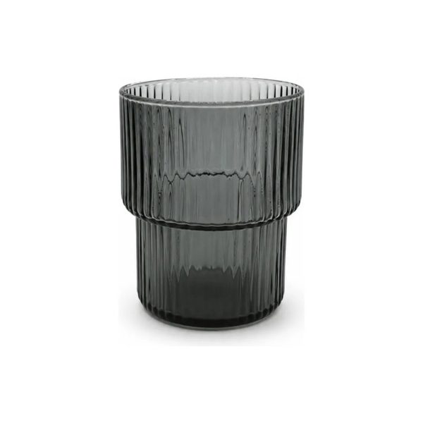 Vaso De Vidrio Gris 310 Ml Escalonado Big Buda Home Gris