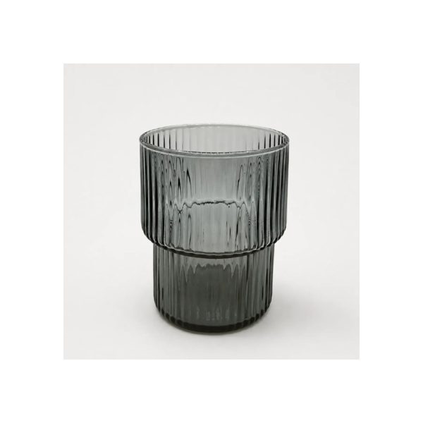 Vaso De Vidrio Gris 310 Ml Escalonado Big Buda Home Gris