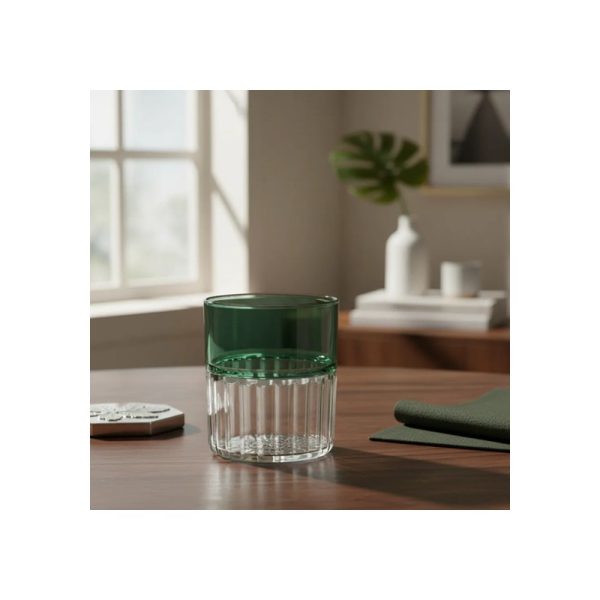 Vaso De Vidrio Verde 200 Ml Vintage Big Buda Home Verde