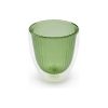 Vaso Doble Vidrio  Verde 350 Ml Tendencia Big Buda Home Verde
