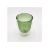 Vaso Doble Vidrio  Verde 350 Ml Tendencia Big Buda Home Verde