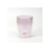 Vaso Doble Vidrio Rosa 350 Ml Tendencia Big Buda Home Rosa