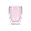 Vaso Doble Vidrio Rosa 350 Ml Tendencia Big Buda Home Rosa